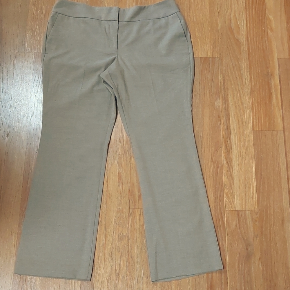 Ann Taylor Factory Womens 16 Curvy Tan Trousers with Pockets